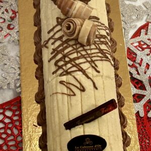 Bûche Dacquoise Érable - Disponible sans gluten