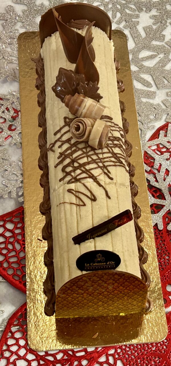 Bûche Dacquoise Érable - Disponible sans gluten